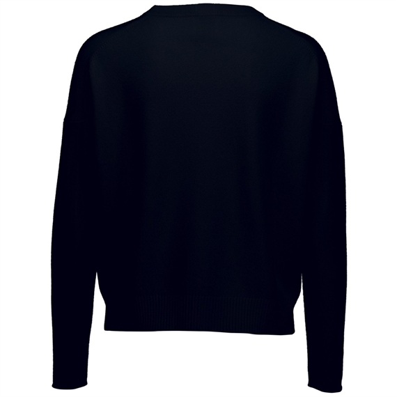 Allude Relaxed Fit Cashmere Pullover, Navy